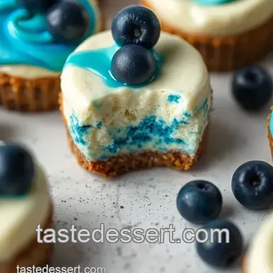 Blue Hawaiian Cheesecake Bites presentation