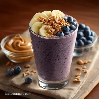 Blueberry Banana PB Smoothie: 5-Minute High-Protein Breakfast Blitz Recipe Card