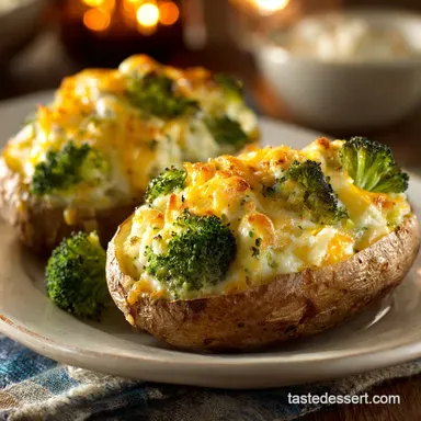 Broccoli and Cheese Twice Baked Potatoes: Ultimate Creamy Cheddar Filling Recipe Card
