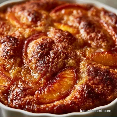 Brown Sugar Peach Cobbler for 10 Servings Recipe Card