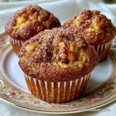 Brown Sugar Peach Muffins in 30 Minutes Recipe Card