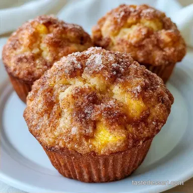 Brown Sugar Peach Muffins in 30 Minutes