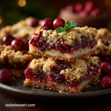 Cranberry Crumble Bars: Browned Butter Recipe for the Holidays Recipe Card