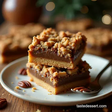 Easy Pecan Pie Bars Recipe with Buttery Shortbread Crust Recipe Card