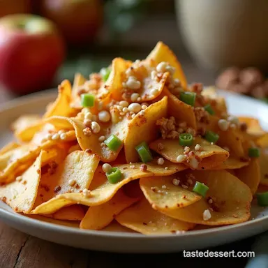 Easy Apple Nachos Recipe with Light Caramel Drizzle Recipe Card