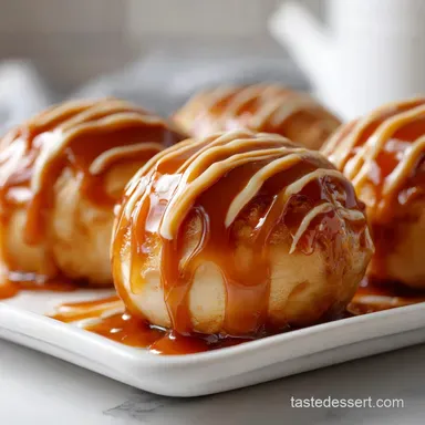 Mouthwatering Caramel Apple Pie Bombs: Crispy Baked Recipe Card
