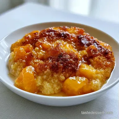 Casserole Peach Cobbler for 8 Servings Recipe Card