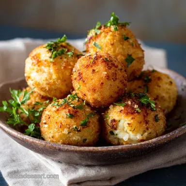 Cauliflower Rice Arancini: Keto-Friendly Appetizers with Mozzarella Core Recipe Card