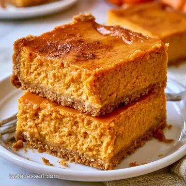 Cheesecake Pumpkin Pie Bars for 16 Recipe Card