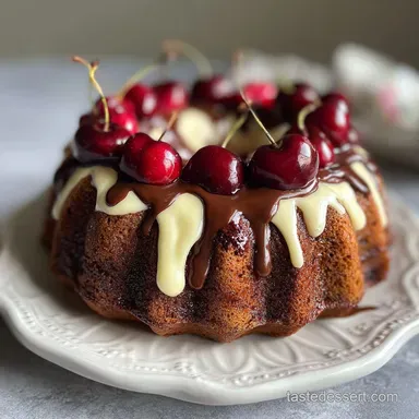 Cherry Chocolate Cream Cheese Bundt Cake: Baked to Perfection Recipe Card