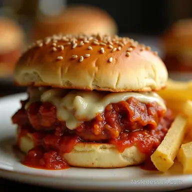 Chicken Parm Sloppy Joes have Arrived Quick Easy Recipe Card