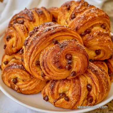 Chocolate Chip Croissants in 25 Minutes Recipe Card