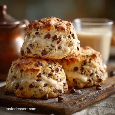 Tall Fluffy Chocolate Chip Scones Recipe Heavy Cream Secret Recipe Card