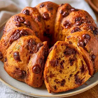 Chocolate Chip Zucchini Bundt Cake Baked Recipe Card