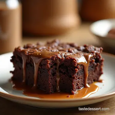 Chocolate Dump Cake Lazy Bakers Fudge Delight Recipe Card