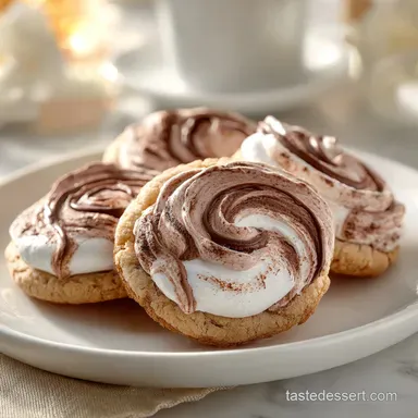 Chocolate Marshmallow Swirl Cookies Recipe in 25 Minutes Recipe Card
