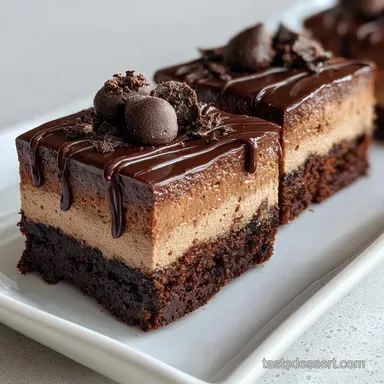 Chocolate Mousse Brownies: Make-Ahead Dessert Recipe Card