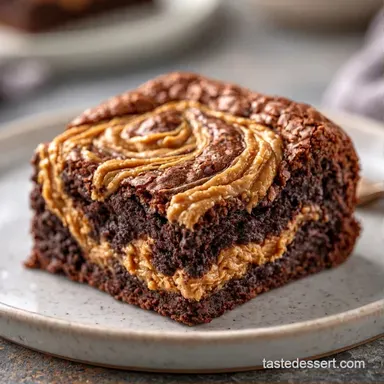 Chocolate Peanut Butter Brownies for 16 Recipe Card