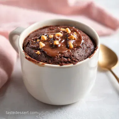 Chocolate Peanut Butter Protein Mug Cake in 4 Minutes