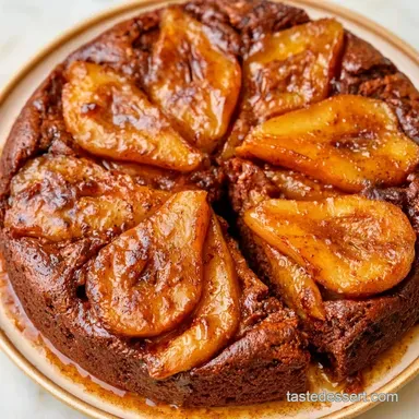 Chocolate Pear Cake for 8 Servings Recipe Card