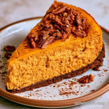 Chocolate Pumpkin Cheesecake Bars (1h) Recipe Card