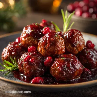Christmas Cranberry Meatballs: Sticky, Spiced Holiday Apps Recipe Recipe Card