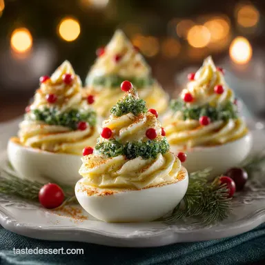 Christmas Tree Deviled Eggs The Ultimate Festive Appetizer Recipe Card