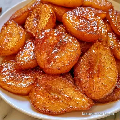 Cinnamon Baked Pears for 4 Servings Recipe Card