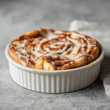 Cinnamon Roll Cheesecake with Cinnamon Roll Crust for 12 Servings Recipe Card
