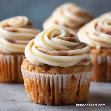 Cinnamon Roll Cupcakes Easy Homemade Swirl Recipe with Tangy Frosting Recipe Card