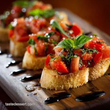 Bruschetta with Tomato and Basil Recipe: The Simple Italian Appetizer Recipe Card