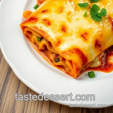 Classic Cheese Enchiladas presentation