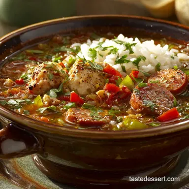 New Orleans Gumbo: Authentic Chicken and Andouille Recipe Recipe Card