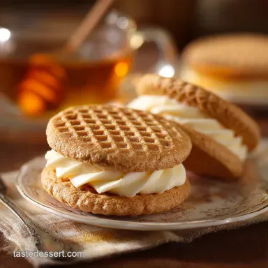 Cream Wafer Cookie Sandwiches: Crisp, Buttery Tea Party Cookies Recipe Card