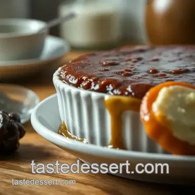 Classic English Sticky Toffee Pudding presentation