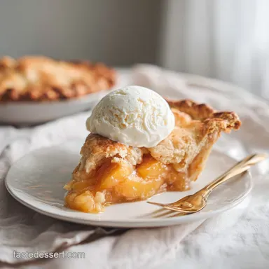 Classic Peach Pie with Fresh Peaches for 8 Servings