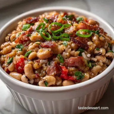 Hoppin John: Traditional Smoky Black Eyed Peas Recipe Recipe Card