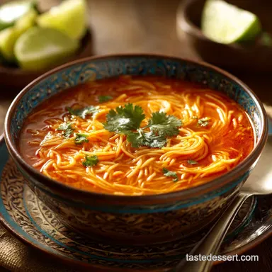 Sopa de Fideo Recipe: Authentic Mexican Tomato Noodle Soup Recipe Card