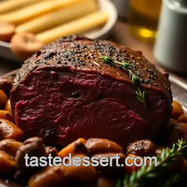 Classic Sunday Roast Bottom Round presentation