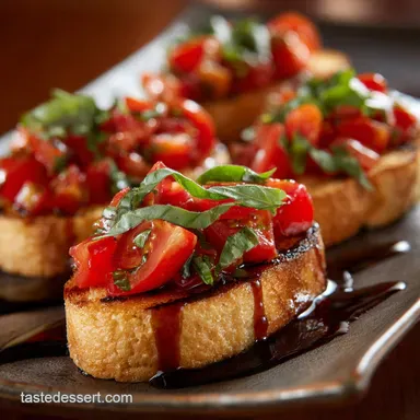 Bruschetta Recipe Classic Tomato and Basil Summer Appetizer Recipe Card