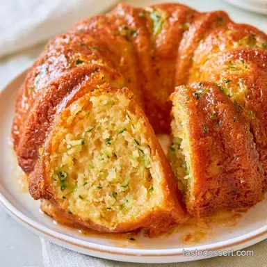 Zucchini Bundt Cake with Sour Cream Recipe Card