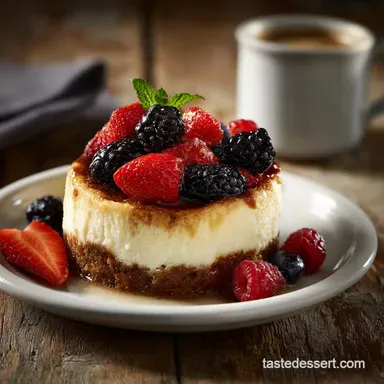 Decadent Coffee Cheesecake Recipe: Total 1 Hour 40 Min Recipe Card