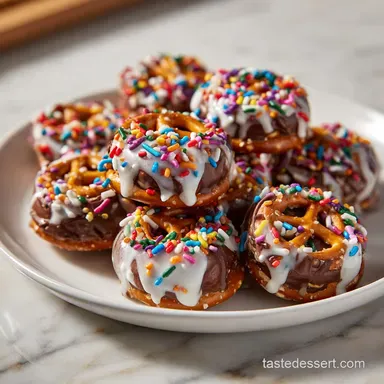 Cookie Dough Pretzel Bites Recipe for 24 Servings Recipe Card