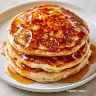 Cottage Cheese Pancakes Dessert in 20 Min Recipe Card