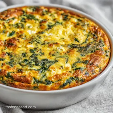 Cottage Cheese Spinach Quiche for 4
