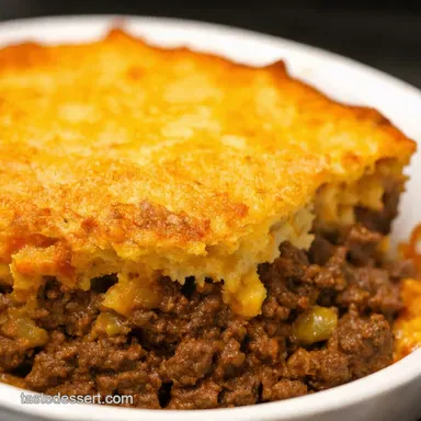 Hearty Cowboy Casserole Easy Ground Beef Dinner Recipe Card