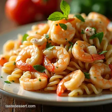 Crab Shrimp Seafood Pasta Salad Recipe Summer on a Plate Recipe Card