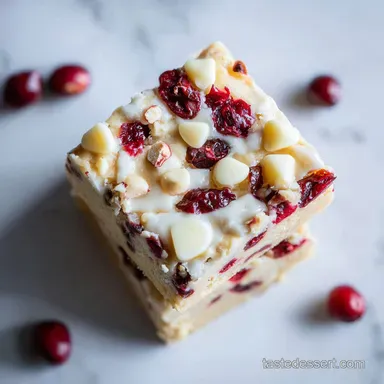 Starbucks Copycat Cranberry Bliss Bar with White Chocolate Baked Recipe Card
