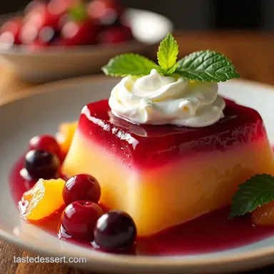 Bright Creamy Cranberry Orange Jello Salad Recipe Recipe Card