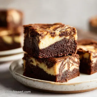 Cream Cheese Swirl Brownies for 16 Servings: A Rich Baked Treat Recipe Card